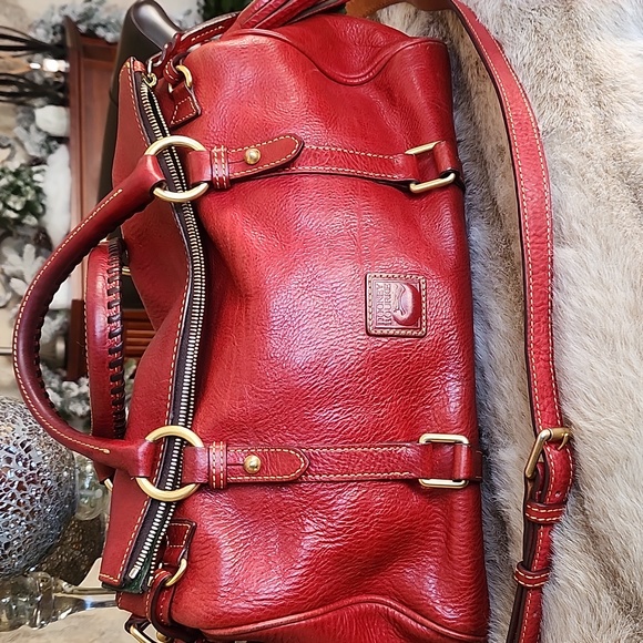Dooney & Bourke (Retired Color-Raspberry) Florentine Sachel (large) - Picture 8 of 12